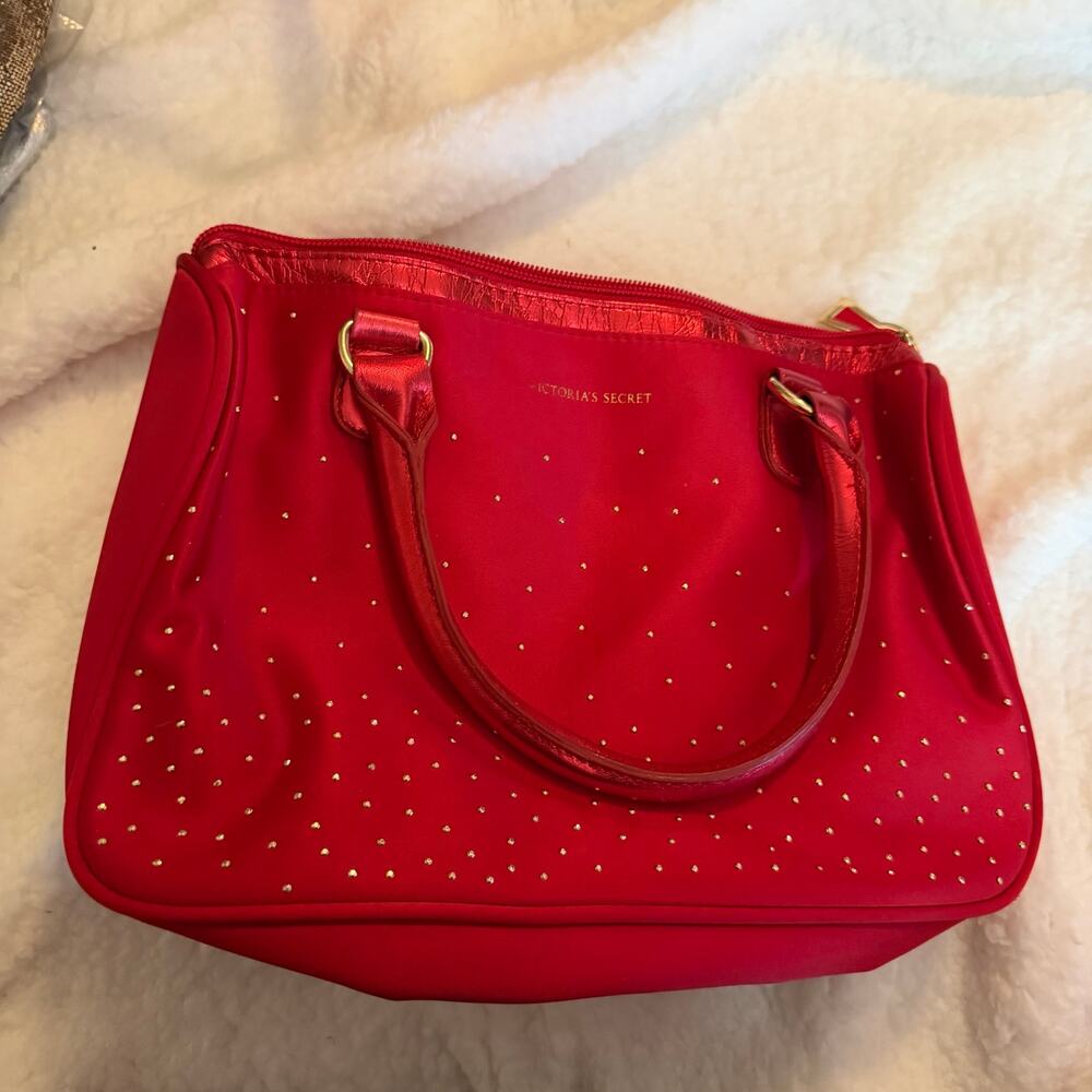 VS vintage red/gold studded handbag